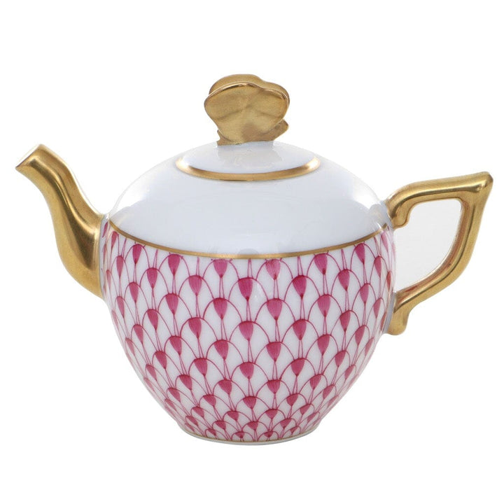 Herend Teapot Figurine Figurines Herend Raspberry (Pink) 