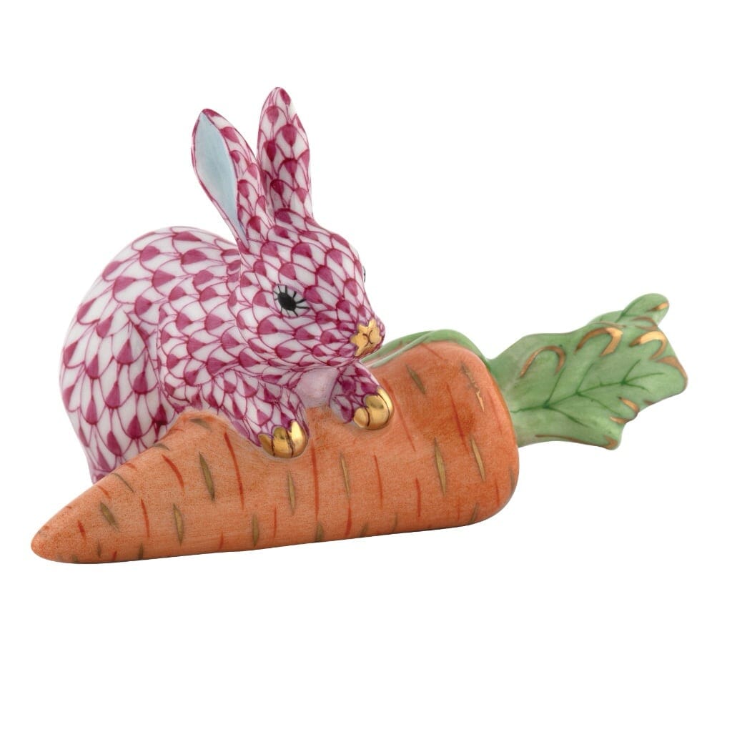 Herend Carrot Love Figurine Figurines Herend Raspberry (Pink) 