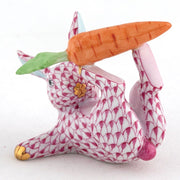 Herend Juggler Bunny Figurine Figurines Herend Raspberry (Pink) 