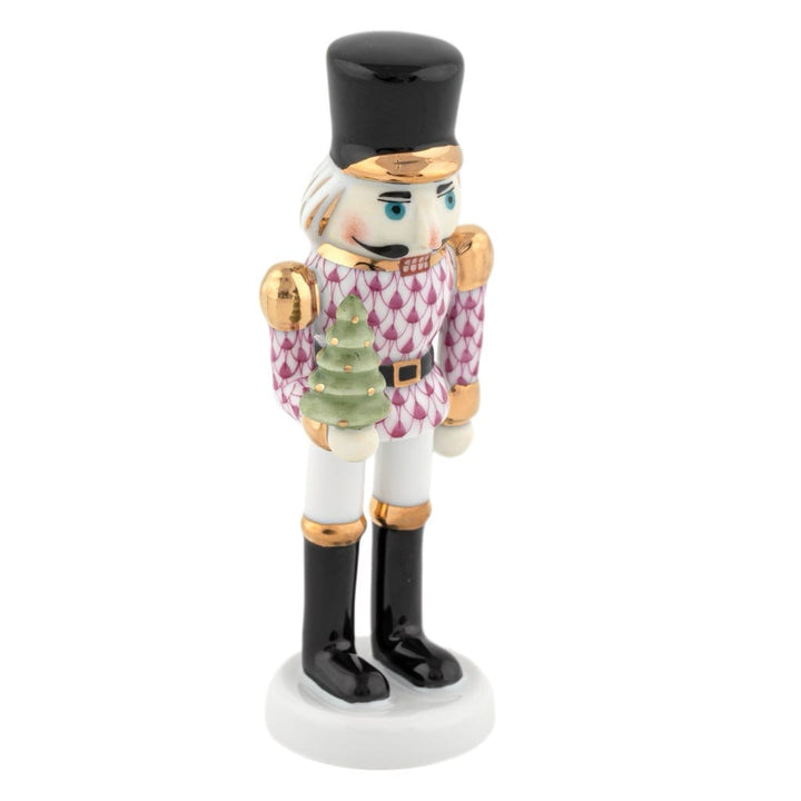 Herend Nutcracker With Christmas Tree Figurine Figurines Herend Raspberry 