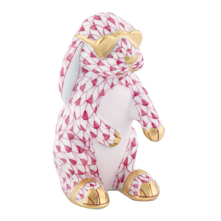 Herend Sunny Bunny Figurine Figurines Herend Raspberry (Pink) 