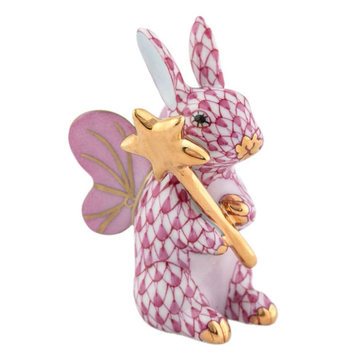 Herend Fairy Bunny Figurine Figurines Herend Raspberry 