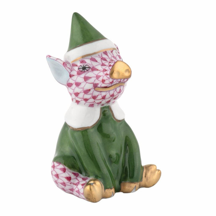 Herend Elf Piggy Figurine Figurines Herend Raspberry 