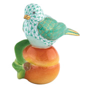 Herend Bird On Peach Figurine Figurines Herend Green 