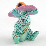 Herend Umbrella Bunny Figurine Figurines Herend Green 