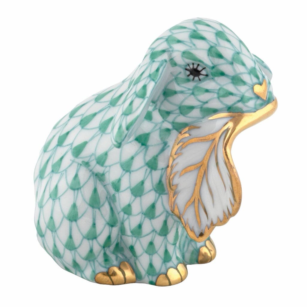 Herend Fall Bunny Figurine Figurines Herend Green 