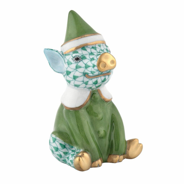 Herend Elf Piggy Figurine Figurines Herend Green 