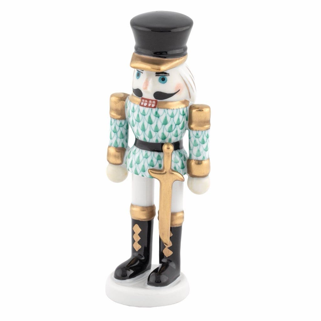 Herend Nutcracker With Sword Figurine Figurines Herend Green 