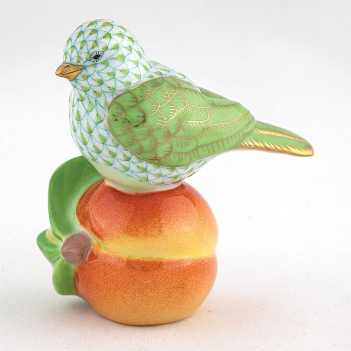 Herend Bird On Peach Figurine Figurines Herend 