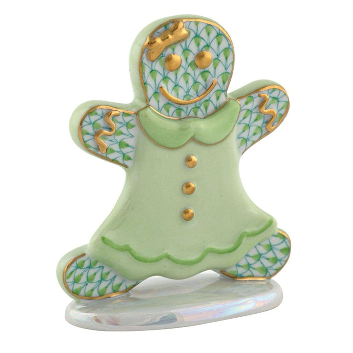 Herend Gingerbread Girl Figurine Figurines Herend Lime Green 