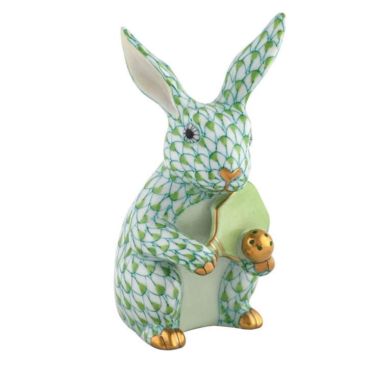 Herend Pickleball Bunny Figurine Figurines Herend Lime Green 