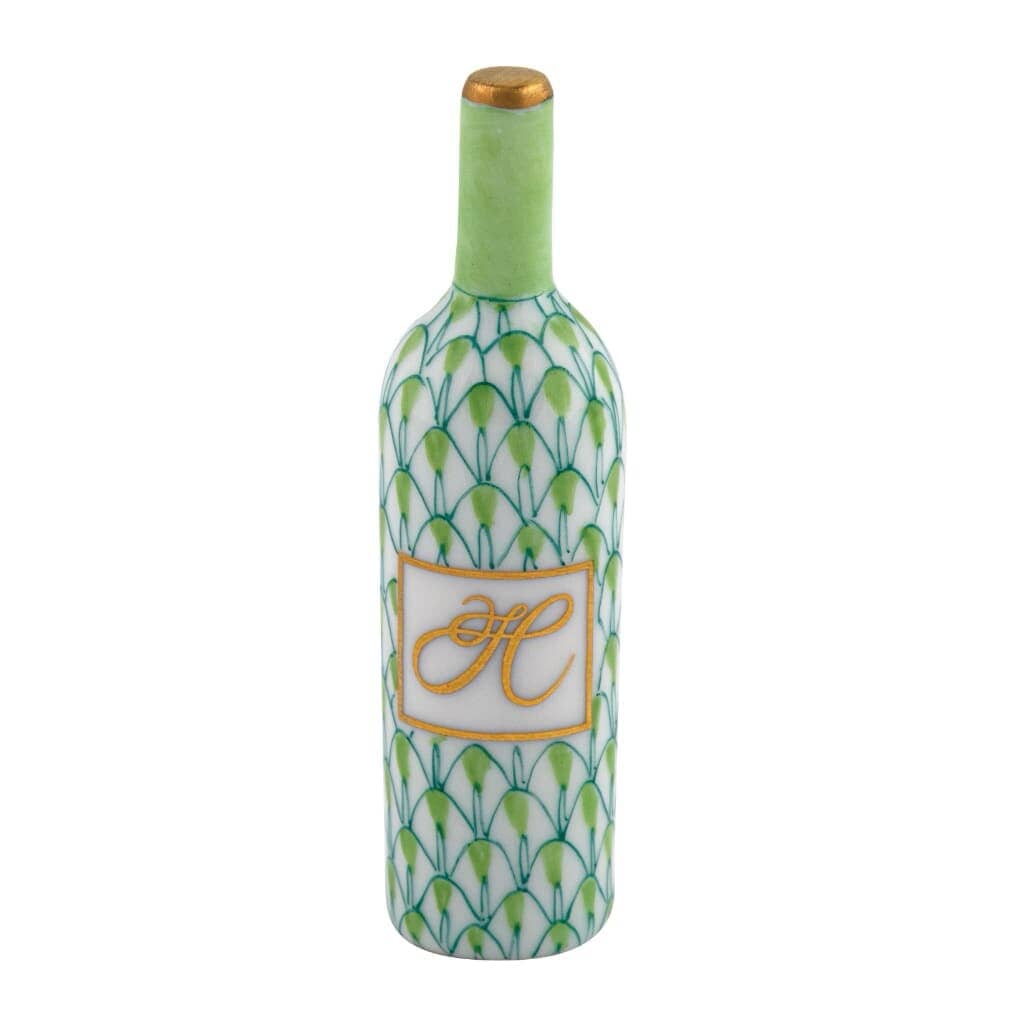 Herend Wine Bottle Figurine Figurines Herend Lime Green 