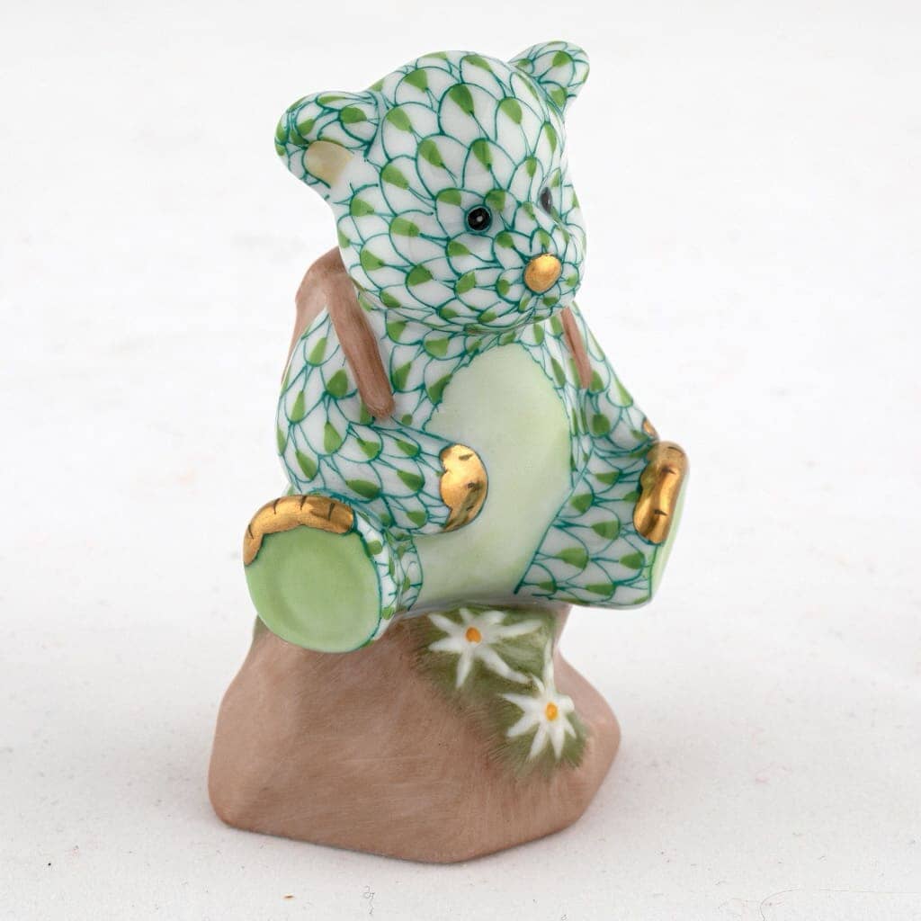 Herend Hiking Bear Figurine Figurines Herend Keylime 