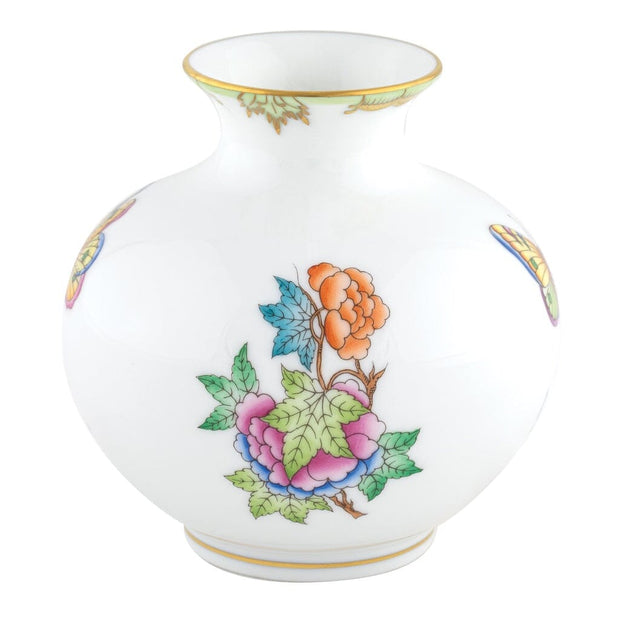 Herend Round Vase Vases Herend Modified Queen Victoria 