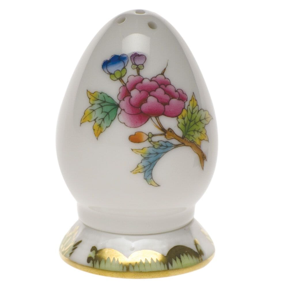 Herend Queen Victoria Salt Shaker Multi Hole Dinnerware Herend Green 