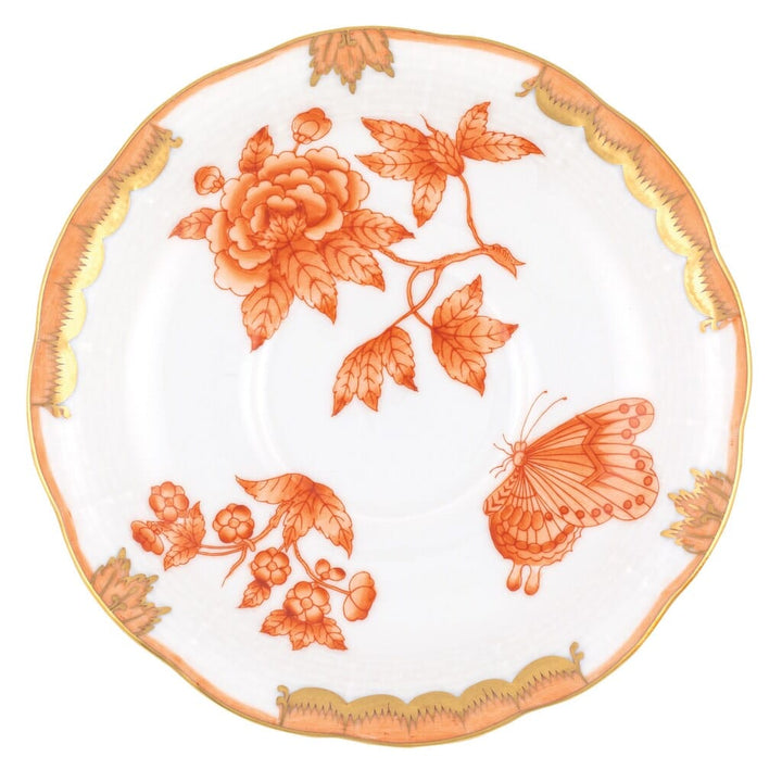 Herend Fortuna Tea Saucer Dinnerware Herend Rust 