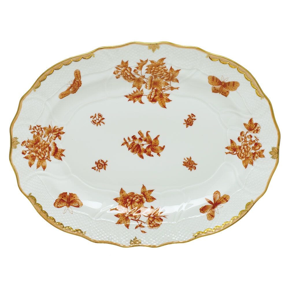 Herend Fortuna Platter Dinnerware Herend Rust 