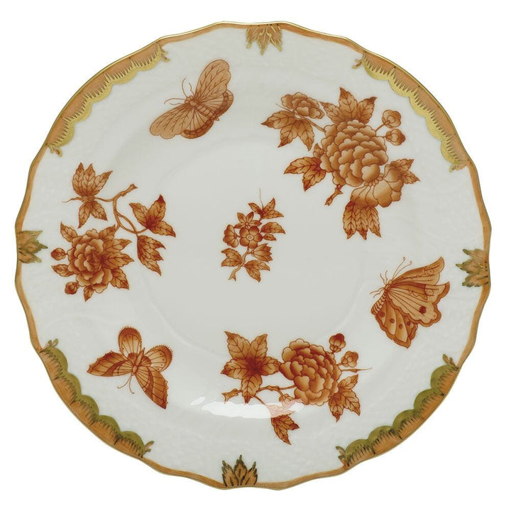 Herend Fortuna Salad Plate Dinnerware Herend Rust 