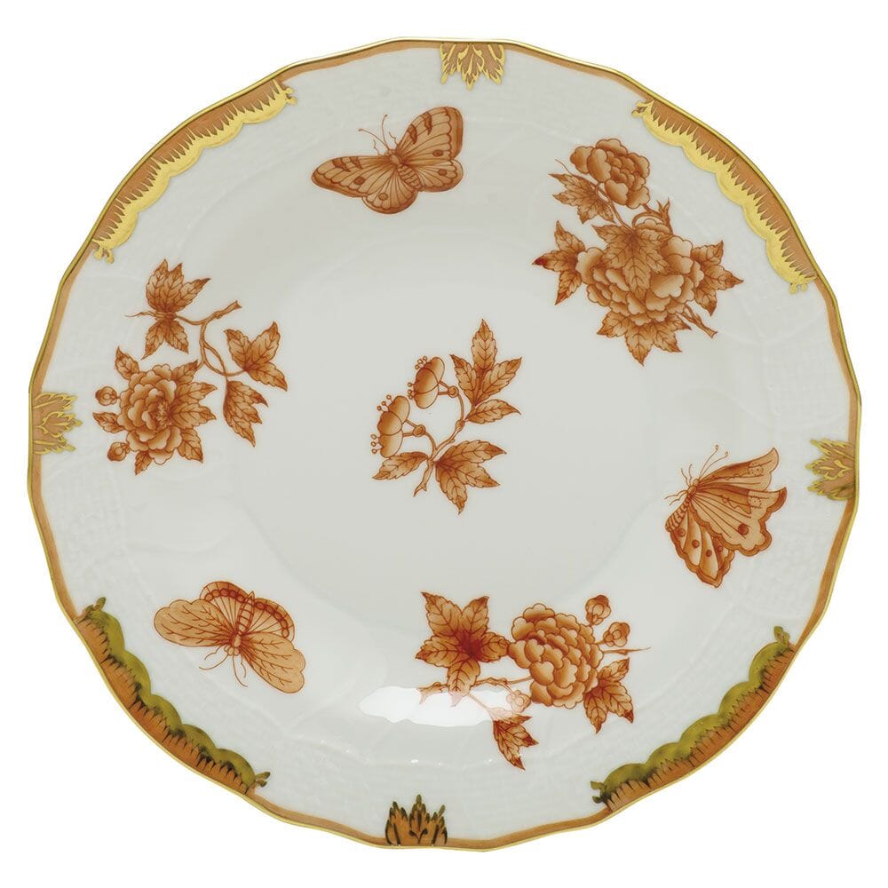 Herend Fortuna Dessert Plate Dinnerware Herend Rust 