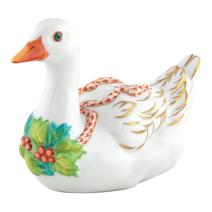 Herend Christmas Goose Figurine Figurines Herend Rust 