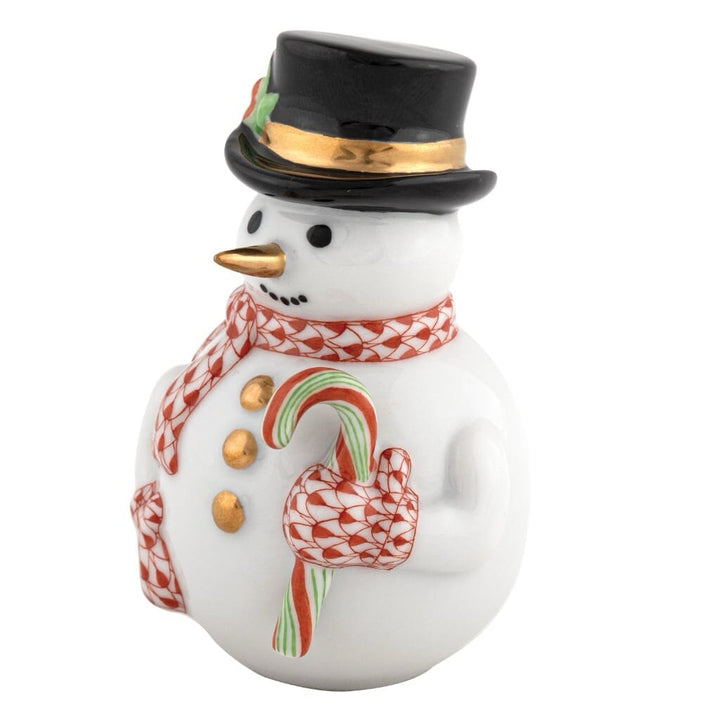 Herend Candy Cane Snowman Figurine Figurines Herend Rust 