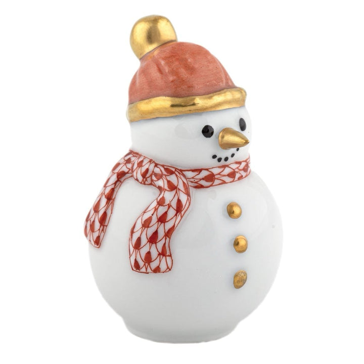 Herend Mini Snowman Figurine Figurines Herend Rust 