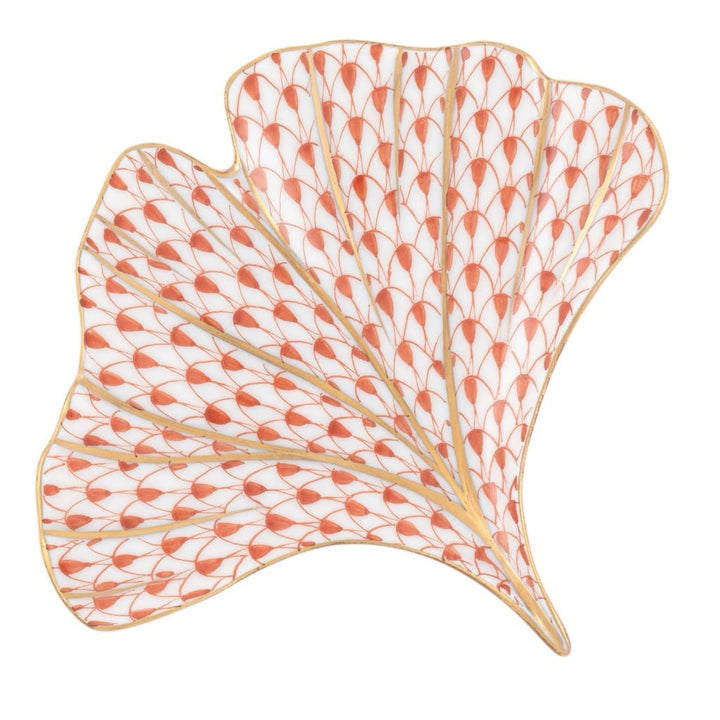 Herend Ginkgo Leaf Figurines Herend Rust 