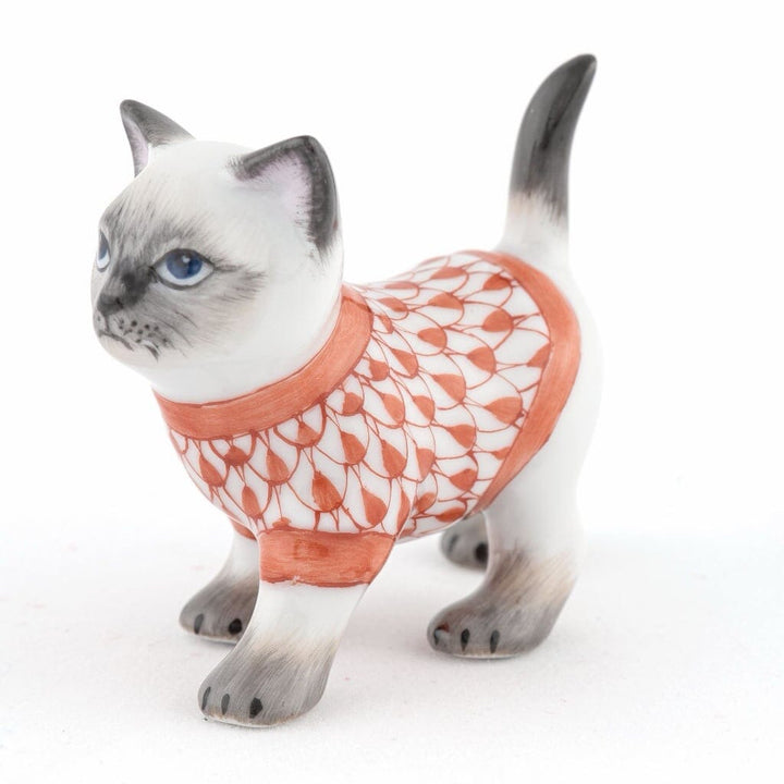 Herend Sweater Kitty Figurine Figurines Herend 