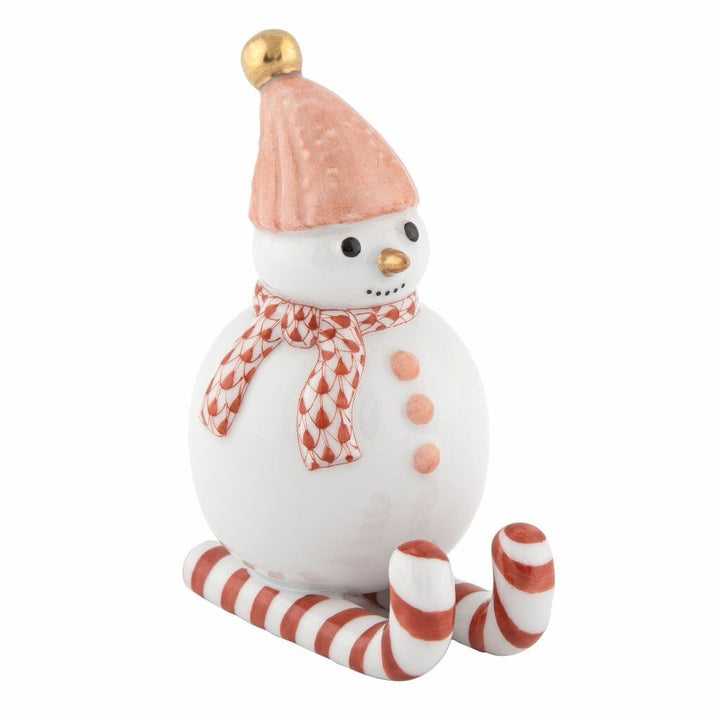 Herend Skiing Snowman Figurine Figurines Herend Rust 