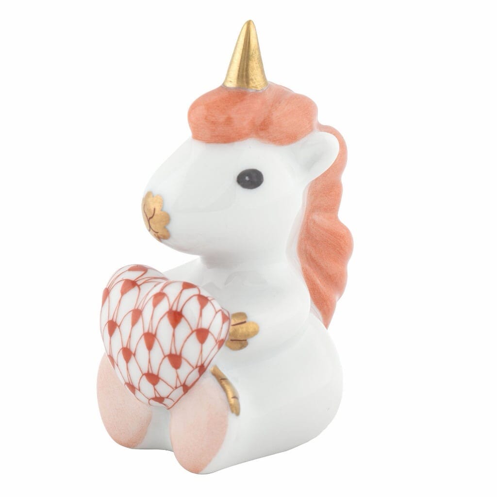 Herend Sitting Unicorn Figurine Figurines Herend Rust 