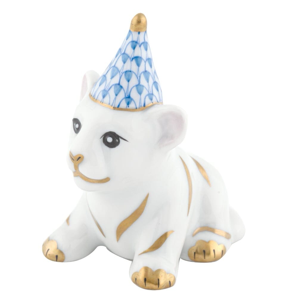 Herend Party Tiger Figurine Figurines Herend Blue 