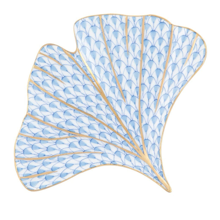 Herend Ginkgo Leaf Figurines Herend Blue 
