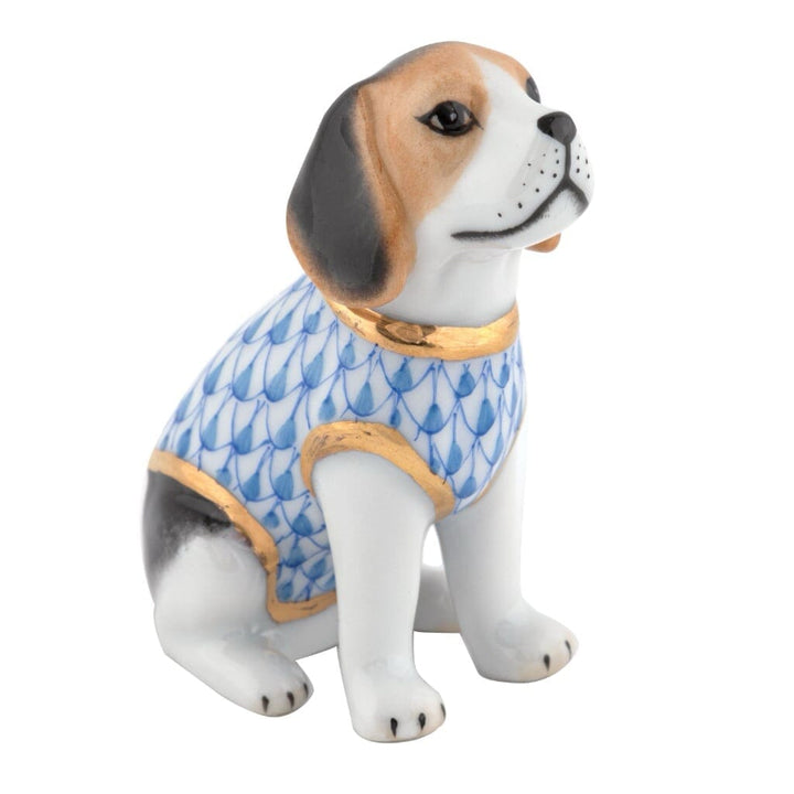 Herend Beagle Puppy Figurine Figurines Herend Blue 