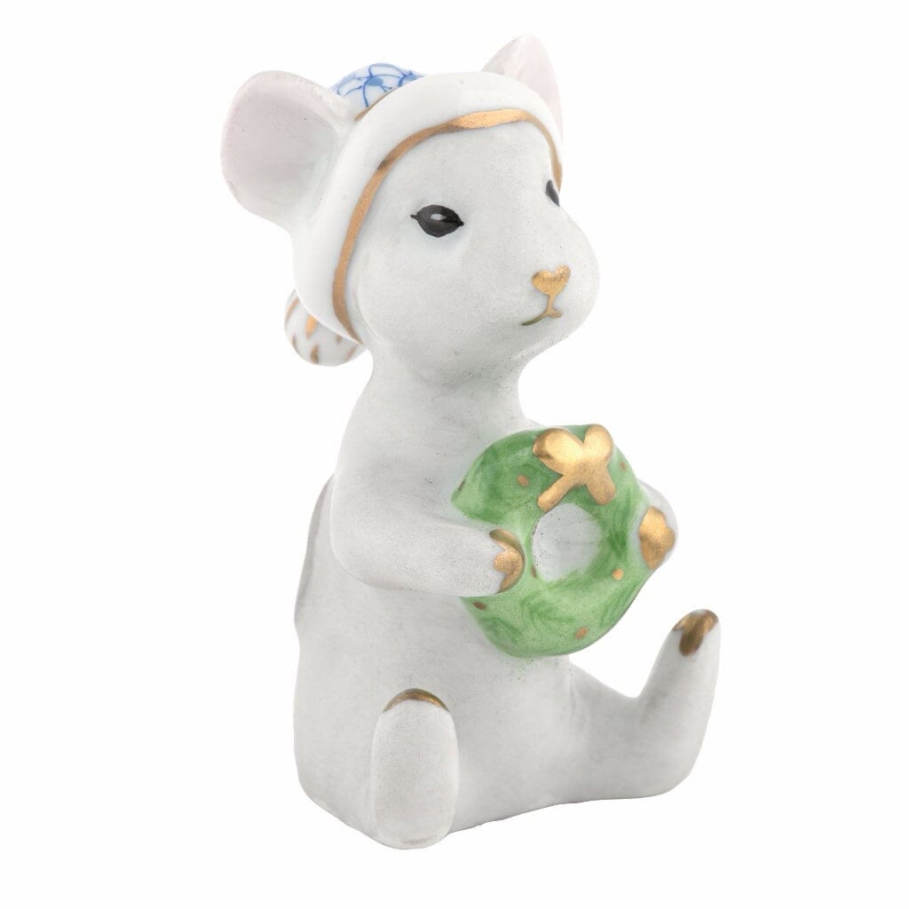 Herend Christmas Mouse Figurine Figurines Herend Blue 