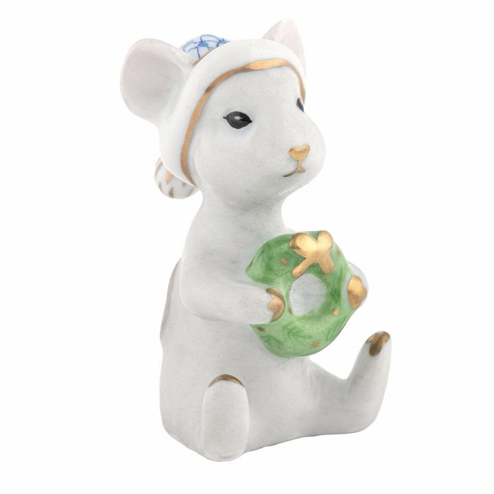 Herend Christmas Mouse Figurine Figurines Herend Blue 