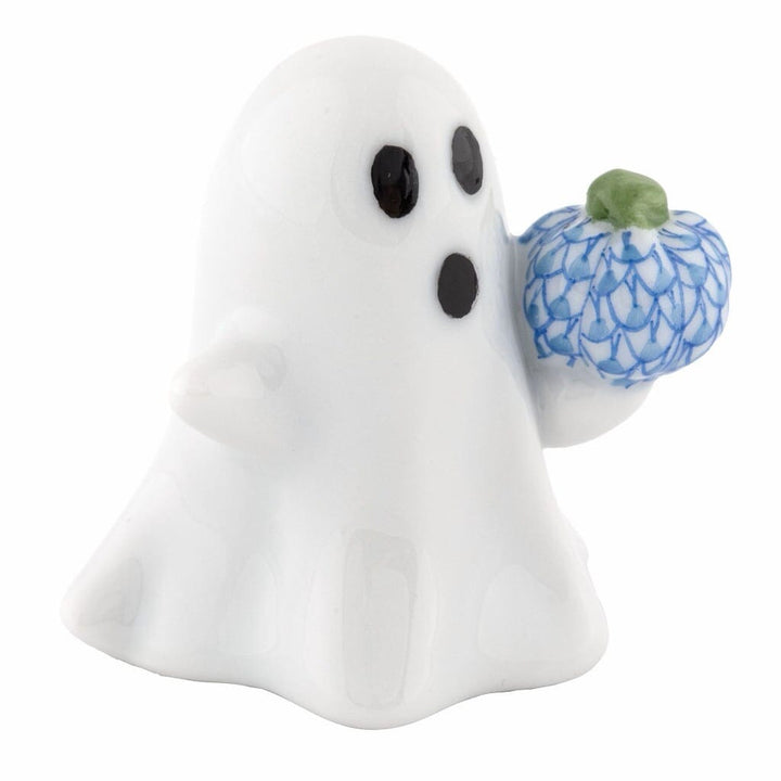 Herend Ghost With Pumpkin Figurine Figurines Herend Blue 