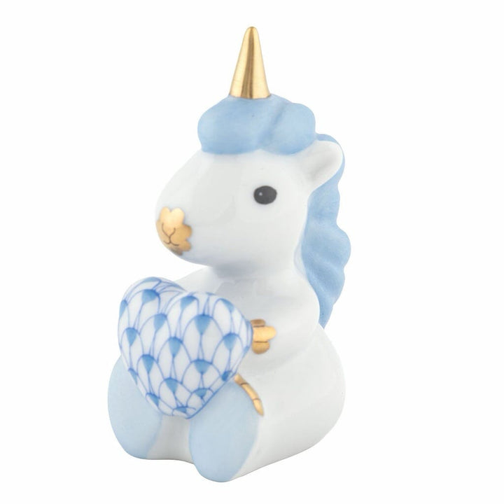 Herend Sitting Unicorn Figurine Figurines Herend Blue 