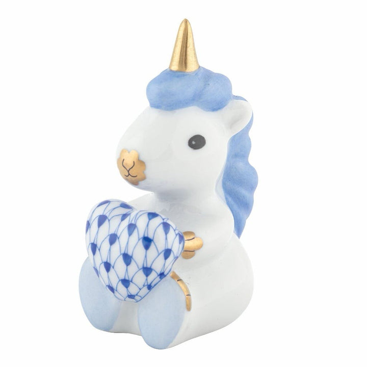 Herend Sitting Unicorn Figurine Figurines Herend Sapphire 