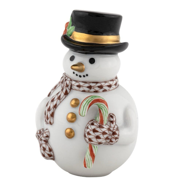 Herend Candy Cane Snowman Figurine Figurines Herend Chocolate 