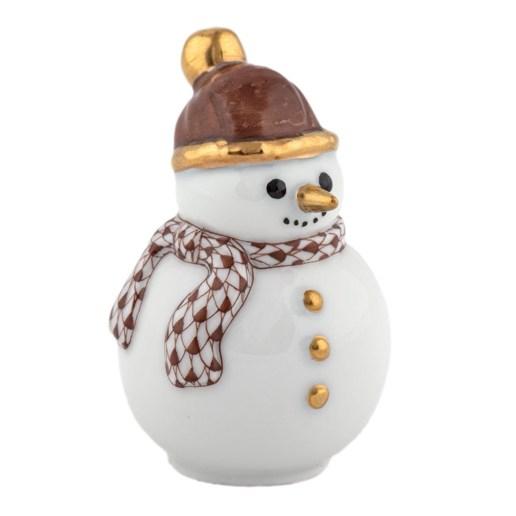Herend Mini Snowman Figurine Figurines Herend Chocolate 