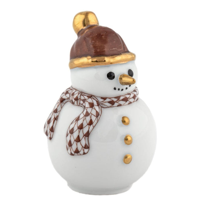 Herend Mini Snowman Figurine Figurines Herend Chocolate 