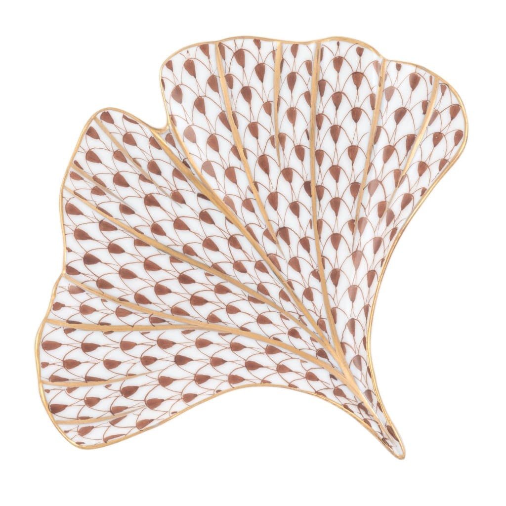 Herend Ginkgo Leaf Figurines Herend Chocolate 