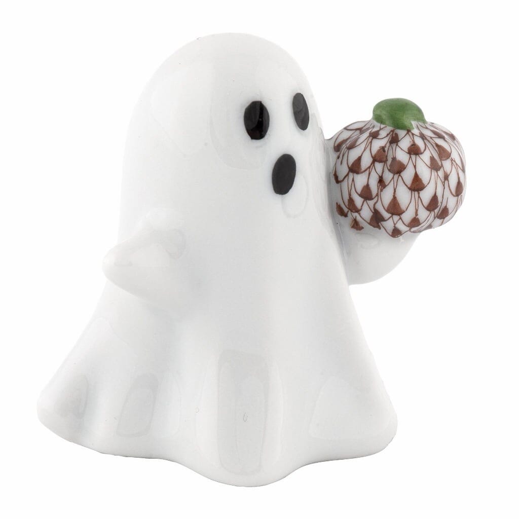 Herend Ghost With Pumpkin Figurine Figurines Herend Chocolate 