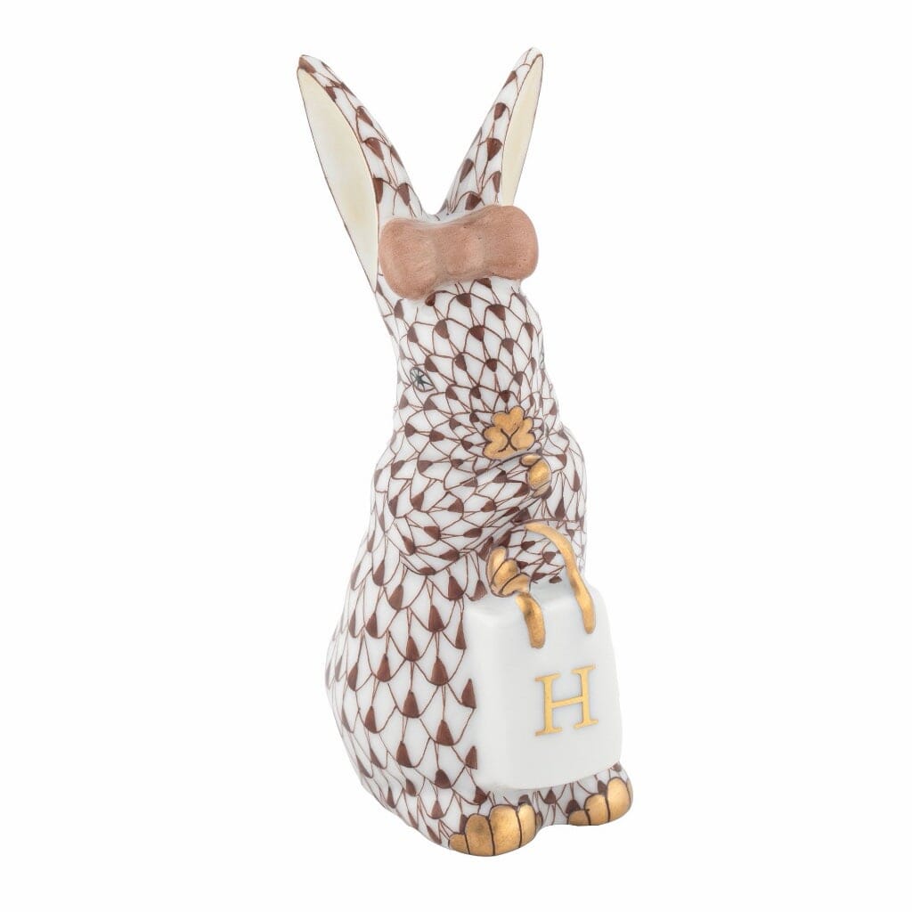 Herend Shopping Bunny Figurine Figurines Herend Chocolate 