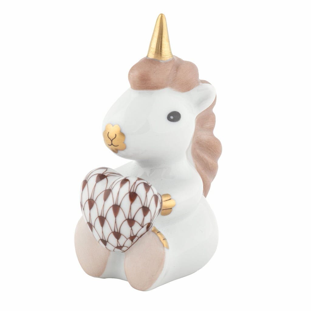 Herend Sitting Unicorn Figurine Figurines Herend Chocolate 