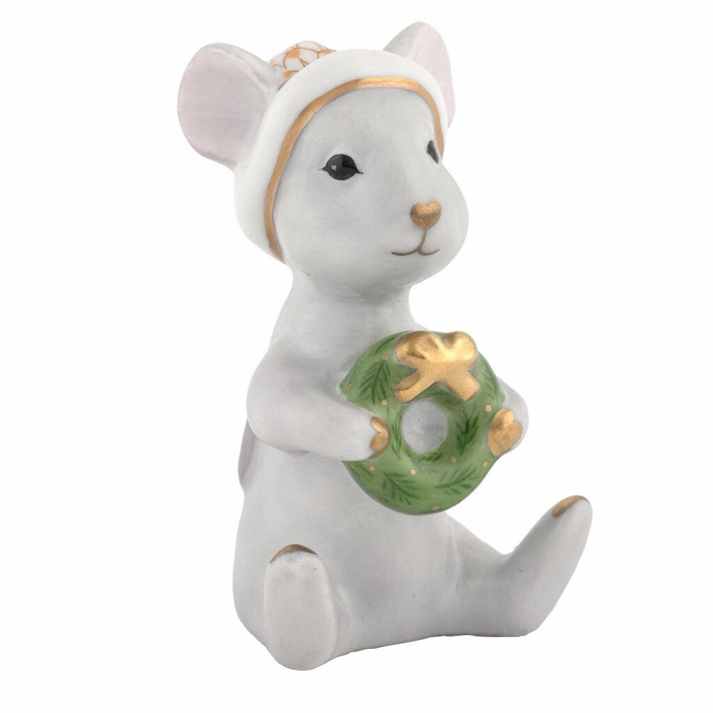 Herend Christmas Mouse Figurine Figurines Herend Butterscotch 