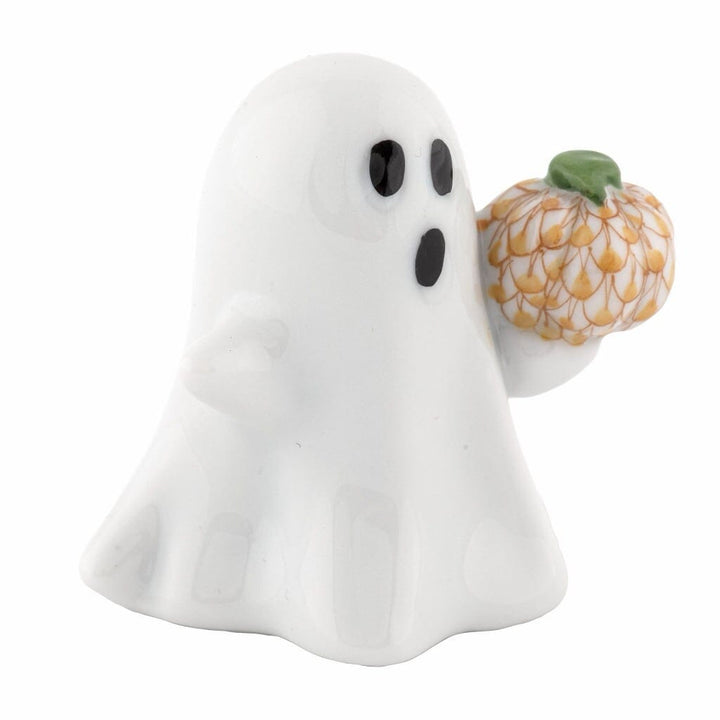 Herend Ghost With Pumpkin Figurine Figurines Herend Butterscotch 