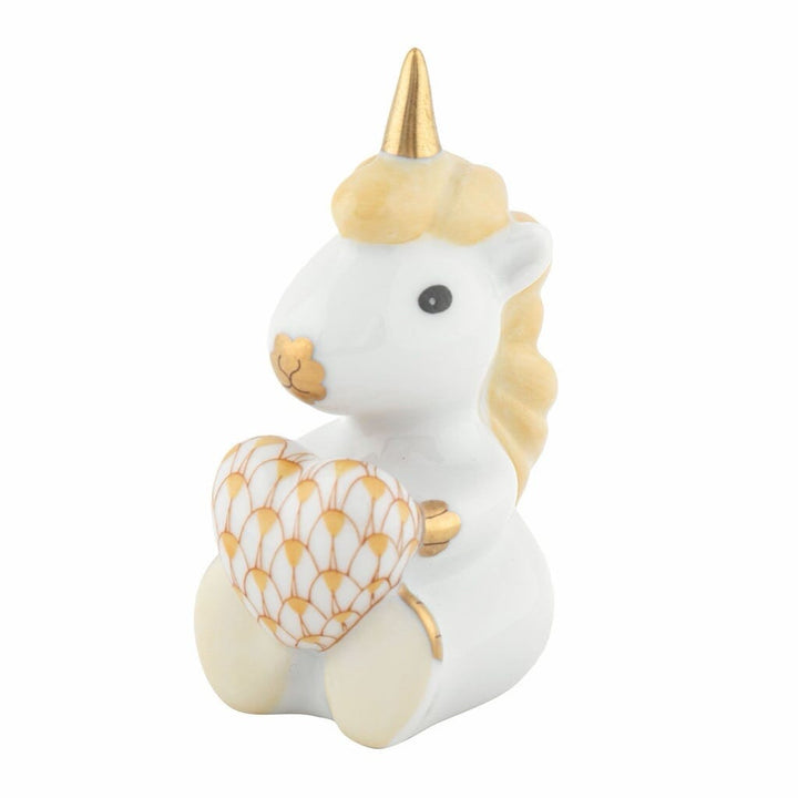 Herend Sitting Unicorn Figurine Figurines Herend Butterscotch 