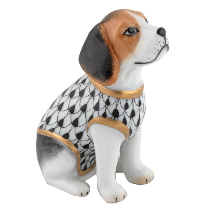 Herend Beagle Puppy Figurine Figurines Herend Black 