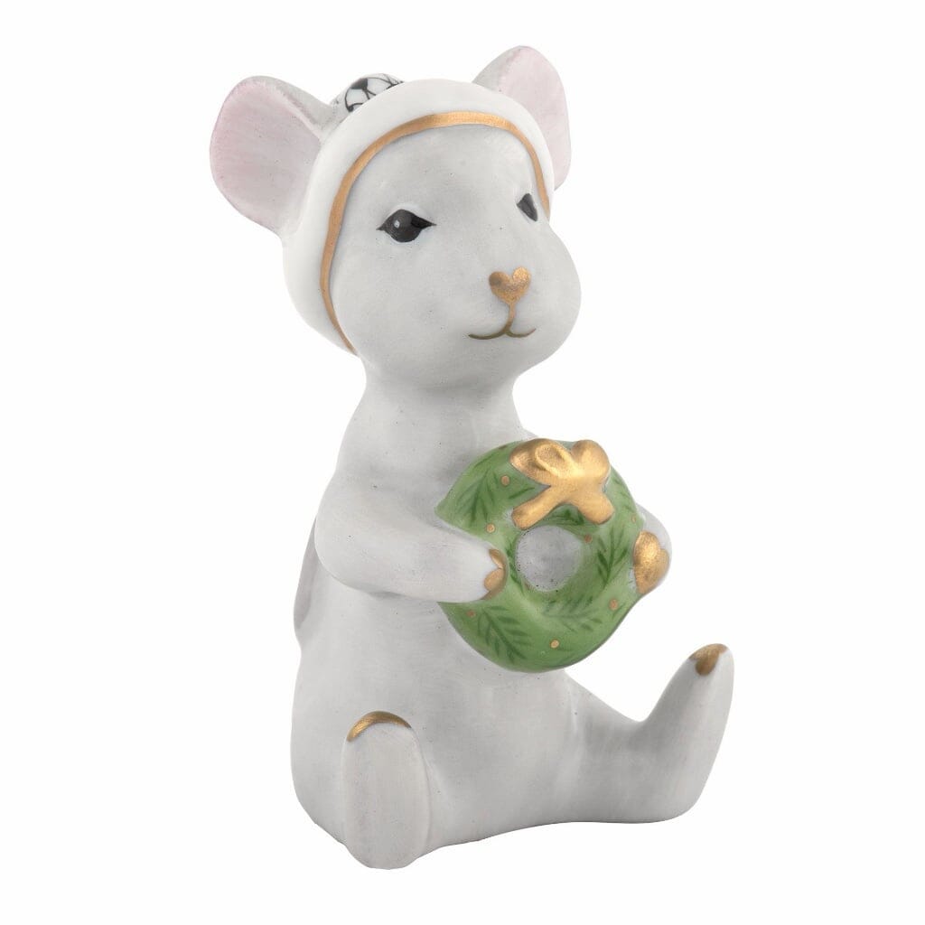 Herend Christmas Mouse Figurine Figurines Herend Black 